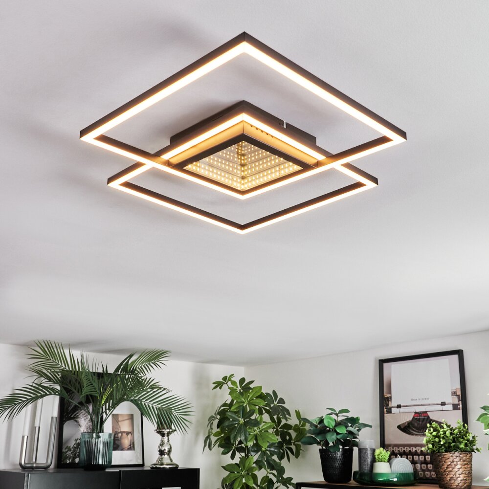 Manor Plafondlamp LED Zwart, 1-licht, Afstandsbediening