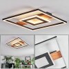 Hadel Plafondlamp LED houtlook, Zwart, 1-licht