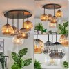 Ripoll Plafondlamp, Kogellampje Amber, Duidelijk, Rookkleurig, 5-lichts