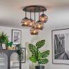 Ripoll Plafondlamp, Kogellampje Rookkleurig, 5-lichts