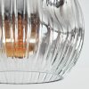 Ripoll Plafondlamp, Kogellampje Chroom, Duidelijk, Rookkleurig, 5-lichts