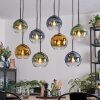 Koyoto Hanglamp, Kogellampje, Hanglamp Blauw, Goud, Groen, Duidelijk, 8-lichts