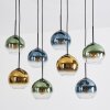 Koyoto Hanglamp, Kogellampje, Hanglamp Blauw, Goud, Groen, Duidelijk, 8-lichts