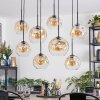 Ripoll Hanglamp, Kogellampje, Hanglamp Amber, Duidelijk, 8-lichts