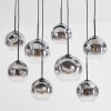 Ripoll Hanglamp, Kogellampje, Hanglamp Duidelijk, Rookkleurig, 8-lichts