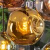 Ripoll Hanglamp, Kogellampje, Hanglamp Blauw, Chroom, Goud, Groen, Koperkleurig, Rookkleurig, 8-lichts