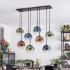 Koyoto Hanglamp, Kogellampje, Hanglamp Blauw, Groen, Duidelijk, Koperkleurig, 8-lichts