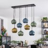 Koyoto Hanglamp, Kogellampje, Hanglamp Blauw, Goud, Groen, 8-lichts