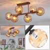 Koyoto Plafondlamp, Kogellampje Amber, 6-lichts