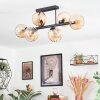 Koyoto Plafondlamp, Kogellampje Amber, 6-lichts