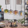 Lauden Hanglamp, Hanglamp Blauw, Groen, Duidelijk, Koperkleurig, Rookkleurig, 4-lichts
