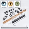 Koyoto Hanglamp, Kogellampje, Hanglamp Natuurlijke kleuren, Zwart, 5-lichts