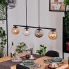 Gastor Hanglamp, Kogellampje, Hanglamp Amber, Duidelijk, Rookkleurig, 4-lichts