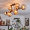Koyoto Plafondlamp, Kogellampje Amber, 10-lichts