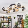 Ripoll Plafondlamp, Kogellampje Goud, Zwart, 10-lichts