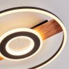 Hadel Plafondlamp LED houtlook, Zwart, 1-licht