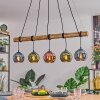 Koyoto Hanglamp, Kogellampje, Hanglamp Natuurlijke kleuren, Zwart, 5-lichts