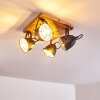 Malix Plafondlamp Bruin, Zwart, 4-lichts