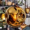 Ripoll Hanglamp, Kogellampje, Hanglamp Blauw, Goud, Groen, Koperkleurig, 6-lichts