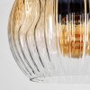 Ripoll Hanglamp, Kogellampje, Hanglamp Amber, Duidelijk, Rookkleurig, 6-lichts