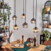 Ripoll Hanglamp, Kogellampje, Hanglamp Amber, Duidelijk, Rookkleurig, 6-lichts