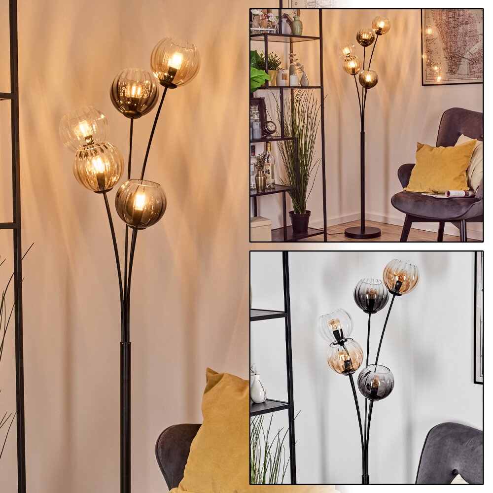 Koyoto Kogellampje, Staande lamp Amber, Duidelijk, Rookkleurig, 5-lichts main product photo