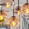 Gastor Plafondlamp, Kogellampje Amber, Duidelijk, Rookkleurig, 5-lichts