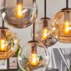 Gastor Plafondlamp, Kogellampje Amber, Duidelijk, Rookkleurig, 5-lichts