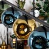 Ripoll Hanglamp, Kogellampje, Hanglamp Blauw, Goud, Groen, 5-lichts