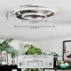 Lynor Plafondlamp LED Antraciet, Zwart, 1-licht