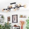 Koyoto Plafondlamp, Kogellampje Amber, Duidelijk, Rookkleurig, 10-lichts