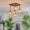Koyoto Plafondlamp, Kogellampje Amber, Duidelijk, 5-lichts