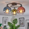 Koyoto Plafondlamp, Kogellampje 37 cm Blauw, Groen, Duidelijk, Koperkleurig, 3-lichts Koyoto Plafondlamp, Kogellampje 37 cm Blauw, Groen, Duidelijk, Koperkleurig, 3-lichts