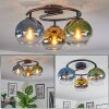 Koyoto Plafondlamp, Kogellampje 37 cm Blauw, Goud, Groen, Duidelijk, 3-lichts