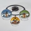 Koyoto Plafondlamp, Kogellampje 37 cm Blauw, Goud, Groen, Duidelijk, 3-lichts
