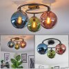 Gastor Plafondlamp, Kogellampje 37 cm Blauw, Groen, Koperkleurig, 3-lichts