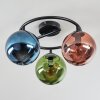 Gastor Plafondlamp, Kogellampje 37 cm Blauw, Groen, Koperkleurig, 3-lichts