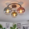Gastor Plafondlamp, Kogellampje 37 cm Blauw, Groen, Duidelijk, Koperkleurig, 3-lichts