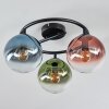 Gastor Plafondlamp, Kogellampje 37 cm Blauw, Groen, Duidelijk, Koperkleurig, 3-lichts