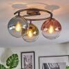 Gastor Plafondlamp, Kogellampje 37 cm Blauw, Groen, Duidelijk, Koperkleurig, 3-lichts