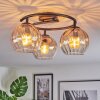 Koyoto Plafondlamp, Kogellampje 37 cm Amber, Duidelijk, 3-lichts