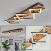 Cabanas Plafondlamp LED houtlook, Zwart, 1-licht