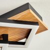 Cabanas Plafondlamp LED houtlook, Zwart, 1-licht