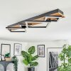 Cabanas Plafondlamp LED houtlook, Zwart, 1-licht