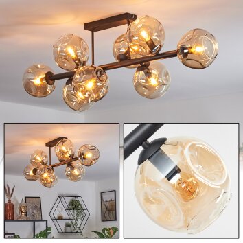 Ripoll Plafondlamp, Kogellampje Amber, 8-lichts Ripoll Plafondlamp, Kogellampje Amber, 8-lichts