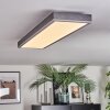 Salmi Plafondlamp, Paneel LED Grijs, Zilver, 1-licht