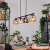 Ripoll Hanglamp, Kogellampje, Hanglamp Amber, Duidelijk, Rookkleurig, 4-lichts