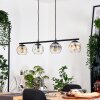Ripoll Hanglamp, Kogellampje, Hanglamp Amber, Duidelijk, Rookkleurig, 4-lichts
