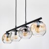 Ripoll Hanglamp, Kogellampje, Hanglamp Amber, Duidelijk, Rookkleurig, 4-lichts