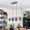 Ripoll Hanglamp, Kogellampje, Hanglamp Blauw, Groen, Koperkleurig, 4-lichts